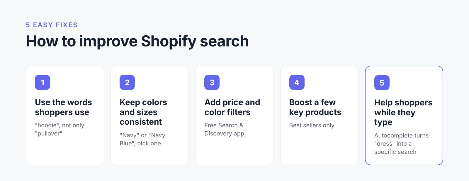 5 ways to improve Shopify search